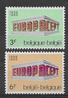 Belgica 1969.  Europa Mi 1546-47  (**) - Ungebraucht