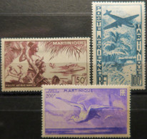 LP3844/723 - 1947 - COLONIES FRANÇAISES - MARTINIQUE - POSTE AERIENNE - SERIE COMPLETE - N°13 à 15 NEUFS* - Airmail