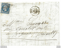 64 - 93 - Lettre Envoyée De Nice 1867 - 1862 Napoleon III