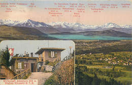 Postcard Switzerland Wirtschaft Albishorn Station Sihlward - Horn