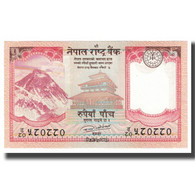 Billet, Népal, 5 Rupees, 2017, NEUF - Népal