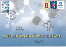 2639R/ TP 4096 Chimie S/Emission Commune Belgique/Slovaquie Obl. Bruxelles & Bratislava 17/1/2011 Chemistry - Lettres & Documents