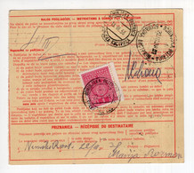 1938. KINGDOM OF YUGOSLAVIA,SLOVENIA,LJUBLJANA,PARCEL CARD,POSTAGE DUE AT BOHINJSKA BISTRICA - Segnatasse