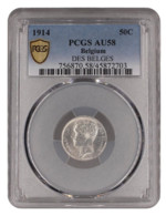 Belgie 50 Centiem 1914 FR PCGS AU58 - 50 Centimes