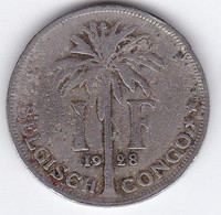 MONEDA DE CONGO BELGA DE 1 FRANC DEL AÑO 1928 (COIN) - 1910-1934: Albert I