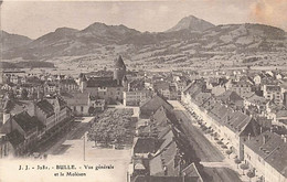 Bulle Vue Générale Et Le Moléson 1921 - Bulle