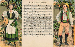 Le Ranz Des Vaches Vignerons Vaudois Raisin Vigne Gaufrée 1915 - FR Fribourg