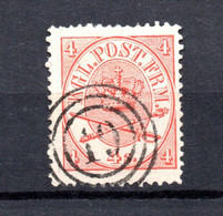 Denmark 1964 Old Coat Of Arms Stamp (Michel 13) Nice Used Frederikshavn (Nr.Cancel 19) - Luftpost