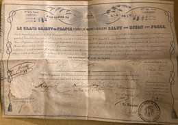 RARE - Diplome Maçonnique - Maitre - Grand Orient De France - 1851 - Diploma & School Reports