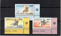 Kazakhstan 1998 . Epos (Riders). 3v: 20, 30, 40. Michel # 236-38 - Kazakhstan