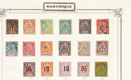 Martinique YT 31/41, 44/46, 78/81 Oblitérés N* - Used Stamps