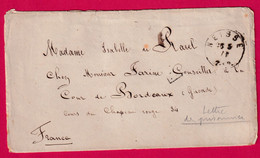 GUERRE 1870 PRISONNIER DE GUERRE EN ALLEMAGNE NEISSE SILESIE POUR BORDEAUX  LETTRE COVER - Guerre De 1870