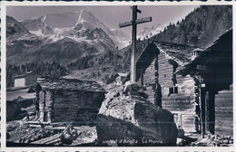 Arolla VS, La Monta, Chalets Et Croix De Bois (1182) - VS Valais