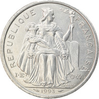 Monnaie, French Polynesia, 2 Francs, 1993, Paris, SUP, Aluminium, KM:10 - Frans-Polynesië