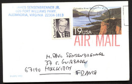 UX164 Postal Card Nothern Virginia VA To GERMANY Airmail 1995 - 1981-00