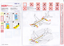 HOP ! Régional - EMB 170 / Consignes De Sécurité / Safety Card - Scheda Di Sicurezza