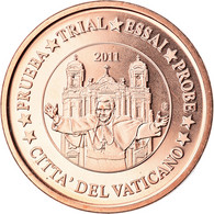 Vatican, Euro Cent, 2011, Unofficial Private Coin, FDC, Copper Plated Steel - Privatentwürfe