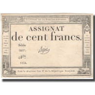 France, 100 Francs, Bajot, TB+, KM:A78, Lafaurie:173 - Assignats & Mandats Territoriaux