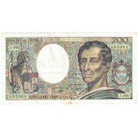 France, 200 Francs, Montesquieu, 1990, TTB, Fayette:70.10a, KM:155d - 200 F 1981-1994 ''Montesquieu''