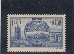 France - Année 1938 - Neuf** - N°YT 400 -  Visite Des Souverains Britanniques - Unused Stamps