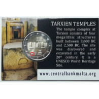 Malte 2021 : 2€ Commémorative 'Temple De Tarxien' (avec Les 2 Poinçons Et En Coincard) - Dispo En France - Malte