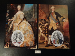 FRANCE 2022 3,30 EUROS " LOUIS XV -  MARIE LESZCZYNSKA  ", OBLITERATION 1ER JOUR 03.11.2022  DEUX CARTES POSTALES F.D.C. - 2020-…