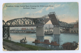 Broadway Bridge, Latest Span Crossing The Willamette River. Portland Orgeon - 1914 - Portland
