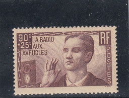 France - Année 1938 - Neuf** - N°YT 418 - Au Profit De  L'oeuvre La Radio Aux Aveugles - Nuevos