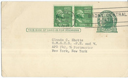 United States > Postal Stationery > Stamped Postal Cards > 1947 New York - 1941-60