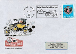 MONACO 2022 - Flamme Rallye Monte Carlo - Marcophilie