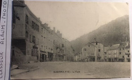 Cpa, écrite En Février 1918, 25 Doubs St Hippolyte La Place, Commerces - Saint Hippolyte