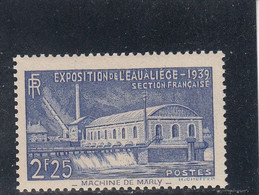 France - Année 1939 - Neuf** - N°YT 430 - Expo De L'eau à Liège - Nuevos