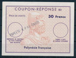 OZE / IAS  -  POLYNESIE FRANCAISE  -   Type XII  -   30 Francs   -  Reply Coupon Reponse - Ganzsachen