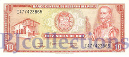 PERU' 10 SOLES ORO 1976 PICK 112 UNC - Pérou