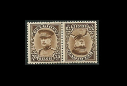 Timbres KP15 Tête-bêche Roi Albert 1er - 1932 (Kopstaande Zegels) - Tête-bêche [KP] & Interpanneaux [KT]