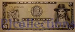 PERU' 50 SOLES ORO 1977 PICK 113 UNC - Pérou