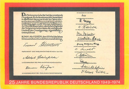 Deutschland Postkarte 26 Jahre Bundesrepublik Deutschland 1949-1974 - Postkarten - Gebraucht