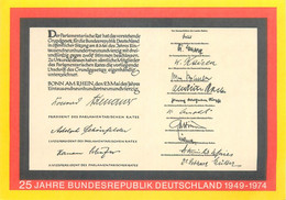 Deutschland Postkarte 26 Jahre Bundesrepublik Deutschland 1949-1974 - Postkarten - Ungebraucht