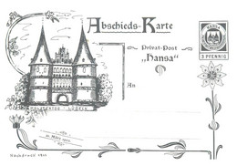 Deutschland Postkarte Abschieds-Karte Privat-Post " Hansa " 1977 3 Pfennig - Postkarten - Gebraucht