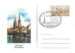 Deutschland Postkarte Lubeck 1985 Lubecker Altstadtfest - Postkarten - Gebraucht