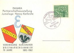 Deutschland Postkarte Europa Cept Panaka Partenerschaftsausstellung Jumelage Nancy - Karlsruhe - Postkarten - Gebraucht