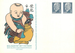 Deutschland Postkarte DDR Vietnam Solidarity - Postkarten - Ungebraucht