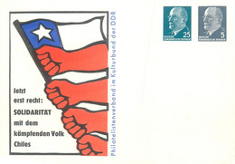 Deutschland Postkarte DDR Chile Solidarity - Postkarten - Ungebraucht