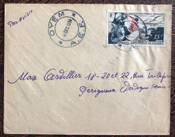 A.E.F. Poste Aérienne Sur Enveloppe TAD OYEM, A.E.F. 6.12.1954 - (B3720) - Storia Postale