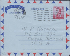 1964. HONG KONG. AEROGRAMME Elizabeth 50 C To USA From HONG KONG 26 DEC 64. - JF427149 - Postal Stationery