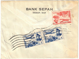 Iran - Téhéran Départ - Bank Sepah - Lettre Avion Pour Paris (France) - 7 Janvier 1958 ? - Iran