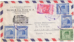 Venezuela - Silva & Cia Sucs. - Laboratorios Silco - Lettre Pour Paris (France) - Bel Affranchissement - 1956 - Venezuela