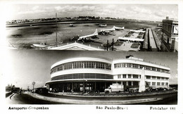 Brazil, SÃO PAULO, Aeroporto Congonhas, Airport (1950s) RPPC Postcard - São Paulo