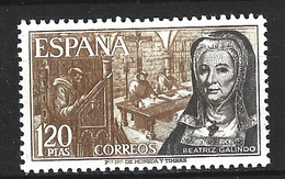 ESPAGNE. N°1517 De 1968. Beatrix Galindo. - Ecrivains