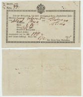 Austria Administration In Transylvania Now Romania 1832 Rare Printed Form Used In 1857 At Broos Orastie Cow Market - Österreich